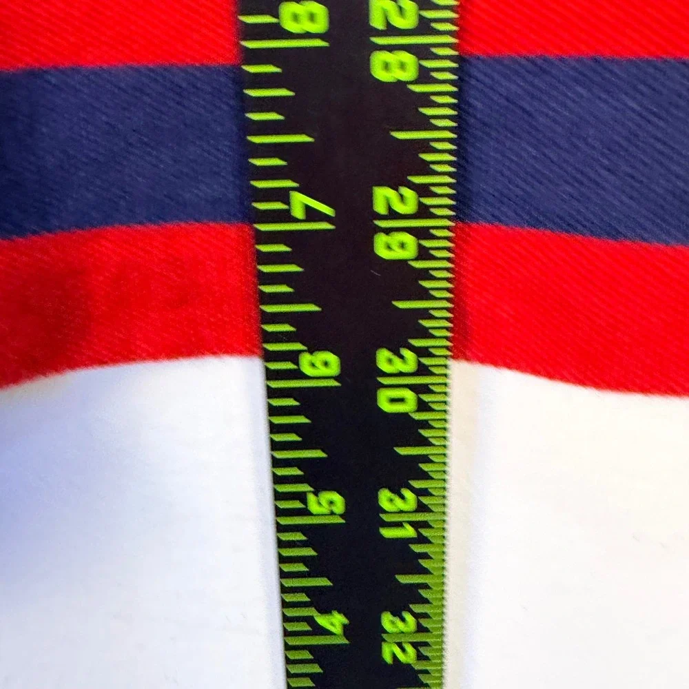 Vintage Polo Ralph Lauren Polo Shirt Mens M Red Blue Striped Cotton Short Sleeve